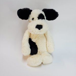 Jellycat Small Bashful Spot Puppy Plush Dog Cream White Stuffed Toy